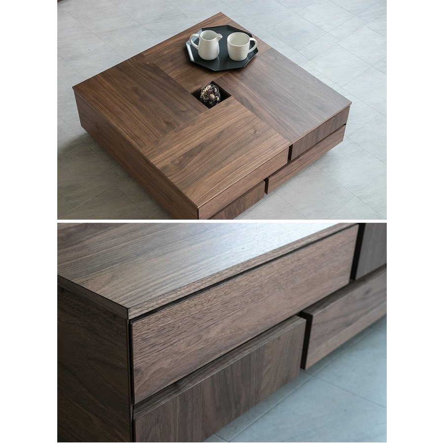 新生活 センターテーブル おしゃれ 天然木 高級感 ニッポネア 高級 国産 日本製 テーブル ウォー | 9