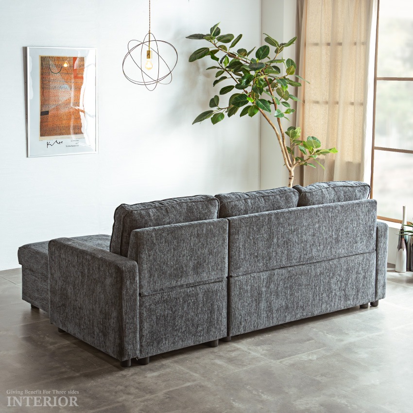 ソファー 3人掛け おしゃれ ソファベッド 向きを選べるカウチソファ 4人掛け 北欧 幅210cm  | 13