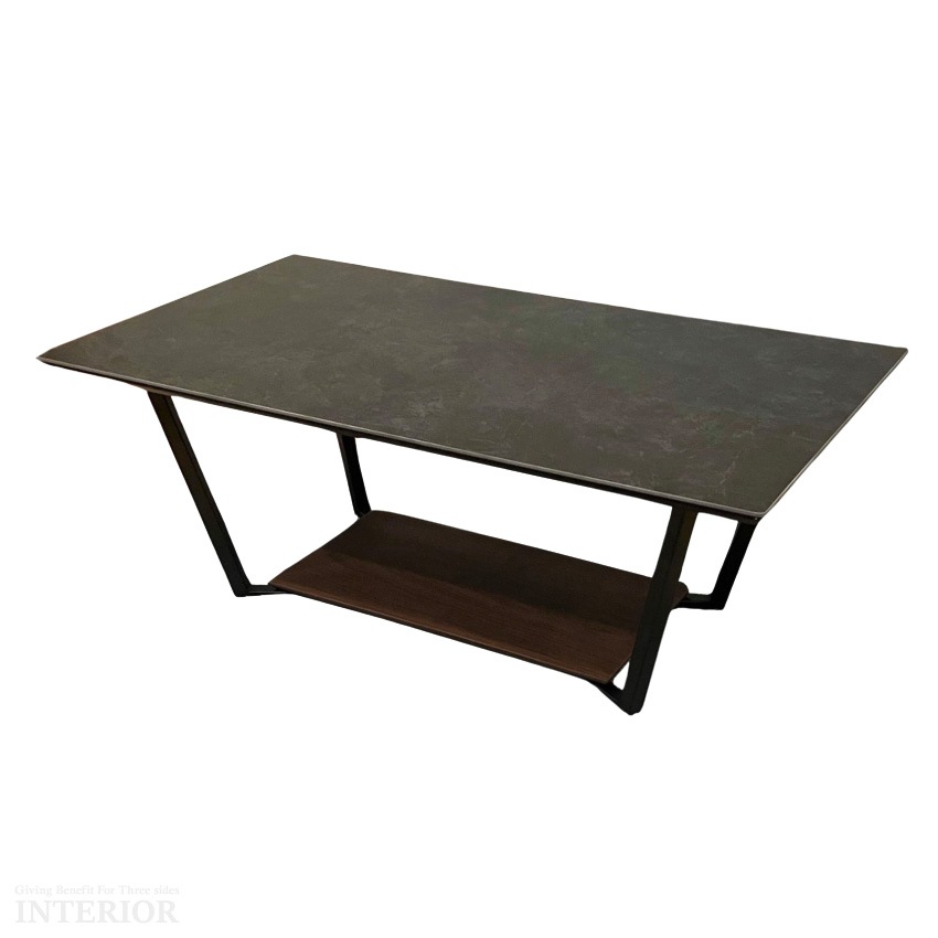 テーブル ローテーブル センターテーブル 110cm 幅110 おしゃれ セラミック ブウォールナッ | 16