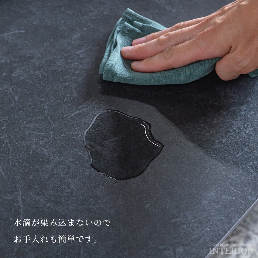 テーブル ローテーブル センターテーブル 110cm 幅110 おしゃれ セラミック ブウォールナッ | 7