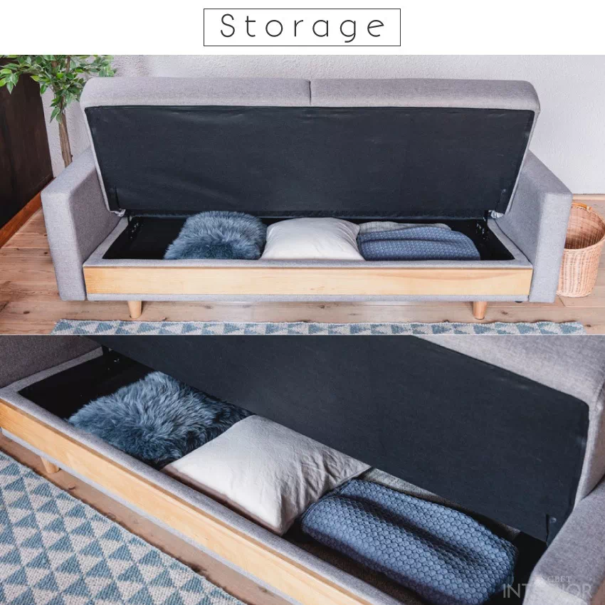 ソファーベッド 収納 シングルベッドサイズ 北欧 おしゃれ おすすめ ベッド 3人掛け 座面下収納  | 7
