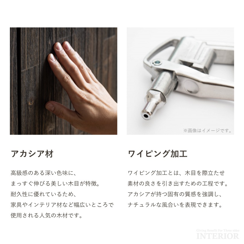 新生活 キッチンカウンター 117 カウンター 食器棚 117幅 半完成品 日本製 おしゃれ キッチ | 5