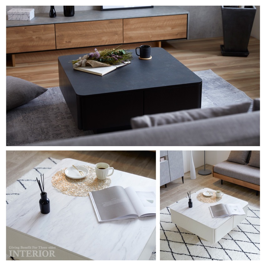 【予約】GB-INTE-1291 センターテーブル ウォールナット | 13