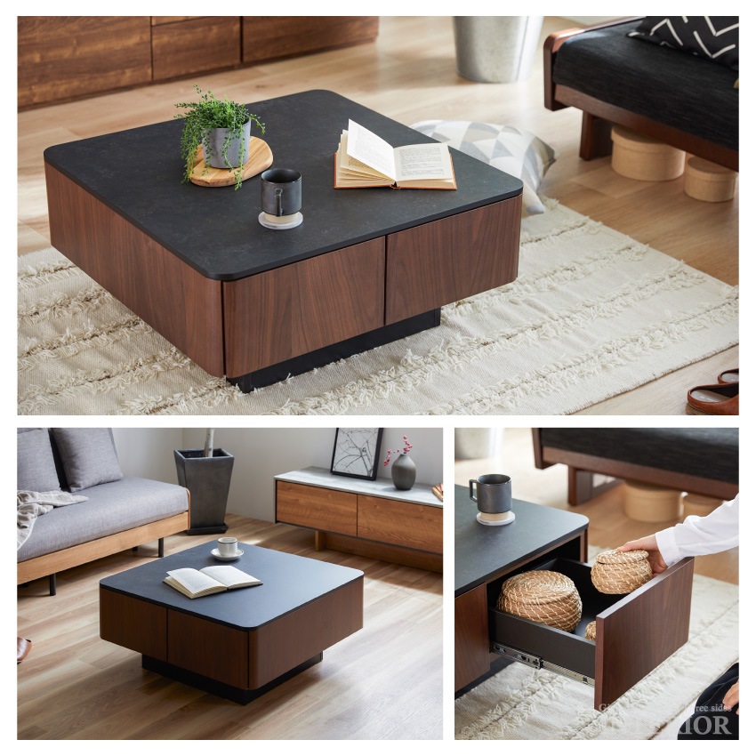 【予約】GB-INTE-1291 センターテーブル ウォールナット | 24