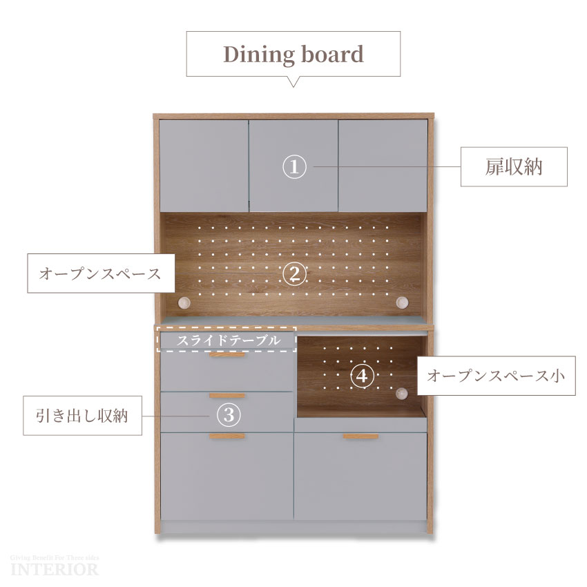 キッチンボード キッチンカウンター 幅120【送料込み】 キッチンカウンター キッチンボード 120 幅 コンセント付き