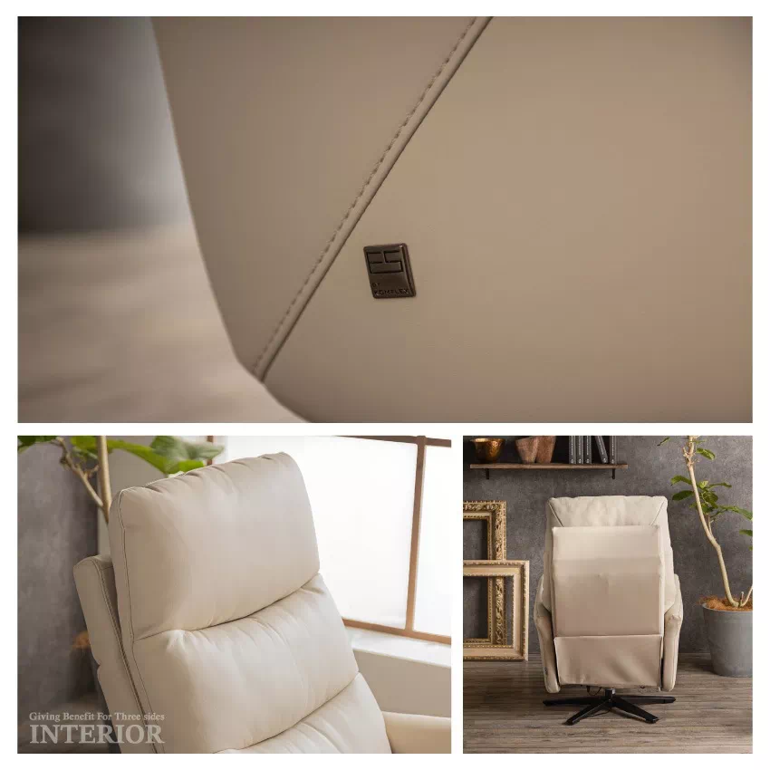 リクライニングチェア 電動 リクライニングソファ 1人掛け 一人用 エコレザー パーソナルチェア 回 | 12