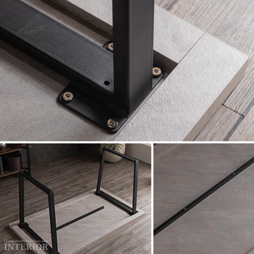 ダイニングテーブル 120×80cm おしゃれ リビングテーブル 木目調 コンクリート調 グレー ナ | 15