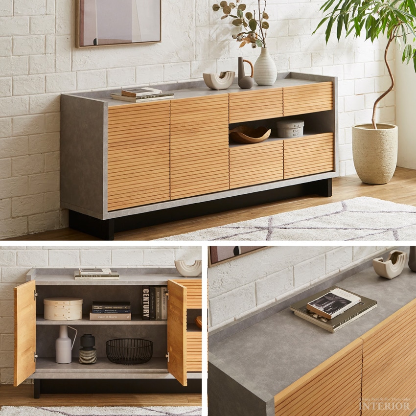 キャビネット サイドボード 幅180cm 日本製 おしゃれ ダークグレー