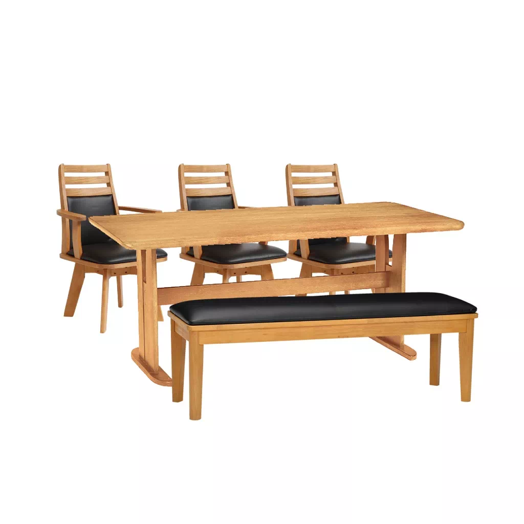 ダイニングテーブルセット 6人掛け おしゃれ 北欧 おすすめ 幅180 cm 5点セット 食卓テーブ | 18