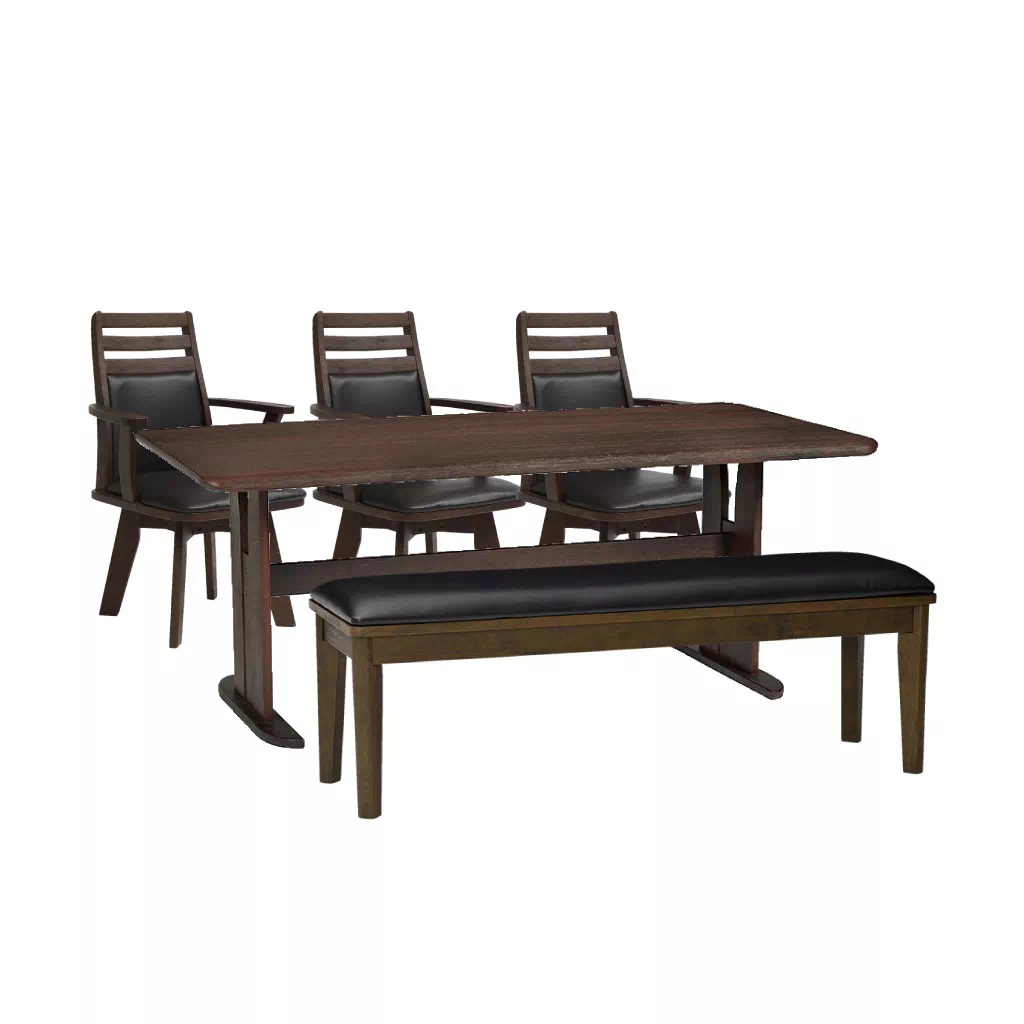 ダイニングテーブルセット 6人掛け おしゃれ 北欧 おすすめ 幅180 cm 5点セット 食卓テーブ | 19