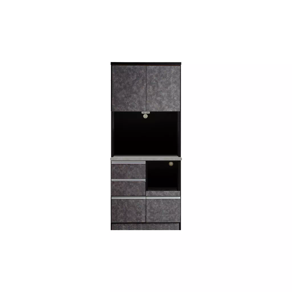 食器棚 ハイタイプ キッチンボード 幅80cm 幅110cm 幅120cm 幅130cm グレー モ | 21