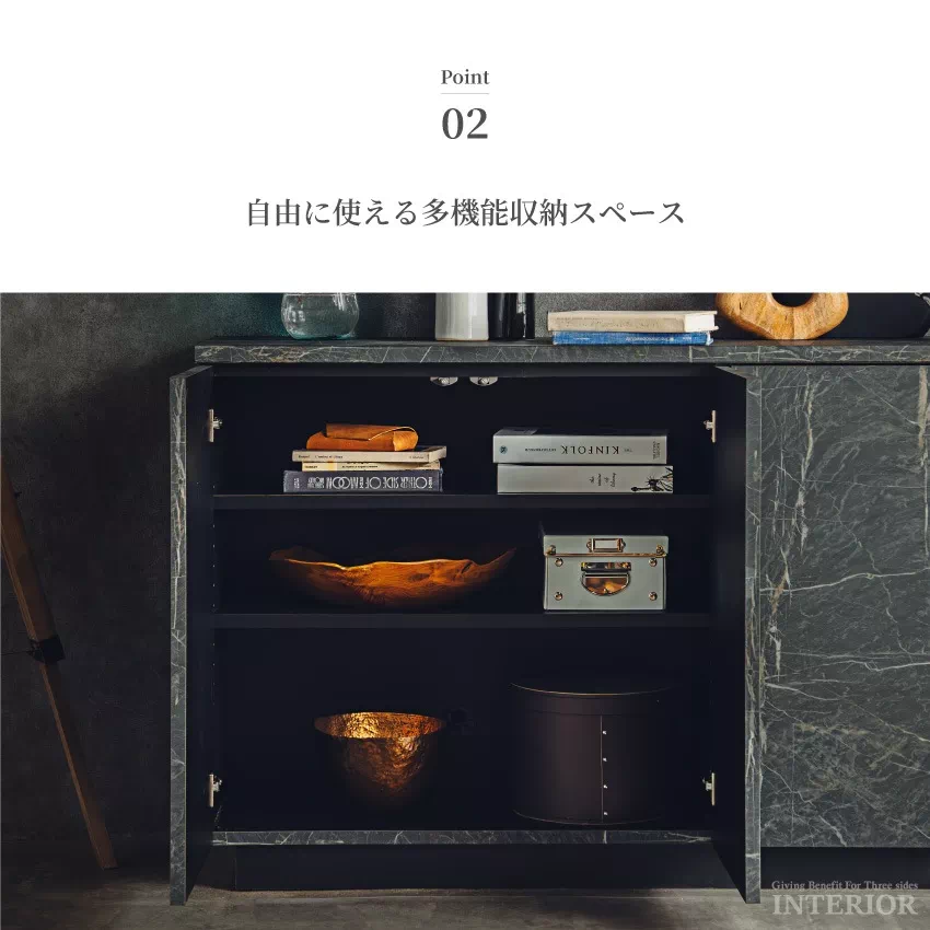 キャビネット サイドボード おしゃれ 幅120cm 幅160cm グレー