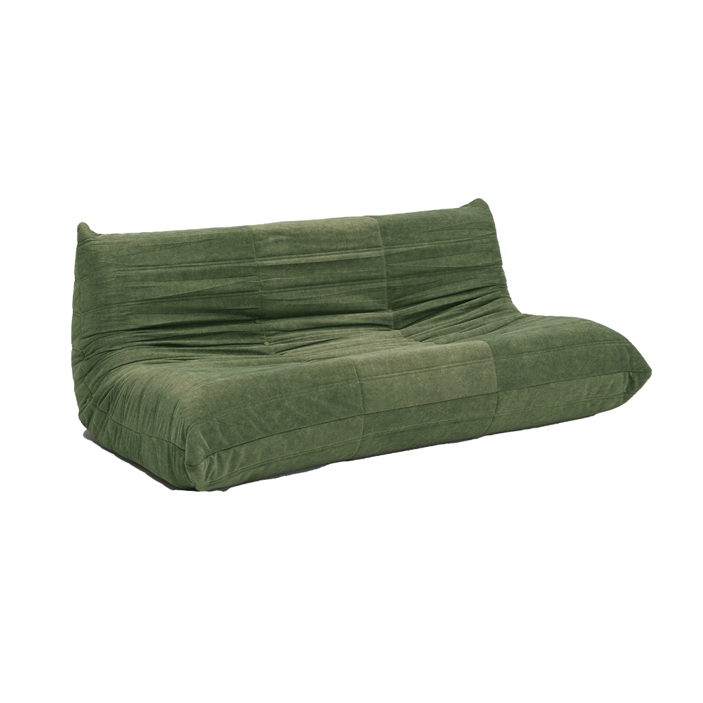 ソファ コンパクト 1人掛け 2人掛け 3人掛け グリーン ライトグレー ローソファー ファブリック | 22