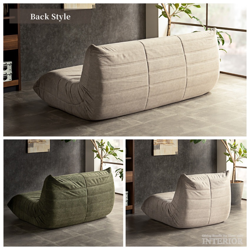 ソファ コンパクト 1人掛け 2人掛け 3人掛け グリーン ライトグレー ローソファー ファブリック | 11