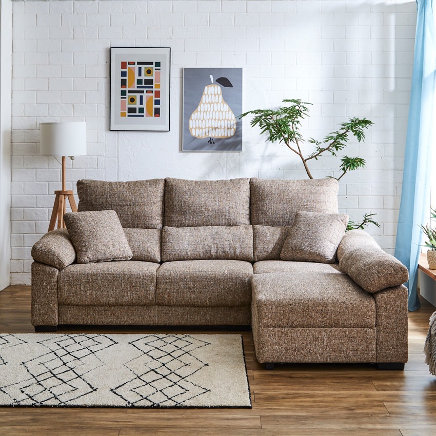 ソファ L字 カウチ コーナー 北欧 おしゃれ おすすめ L字ソファ ファブリック 収納付き 高級感 | 13