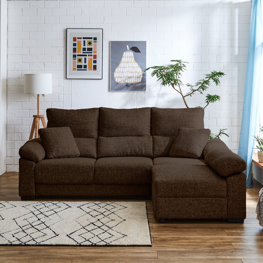 ソファ L字 カウチ コーナー 北欧 おしゃれ おすすめ L字ソファ ファブリック 収納付き 高級感 | 14