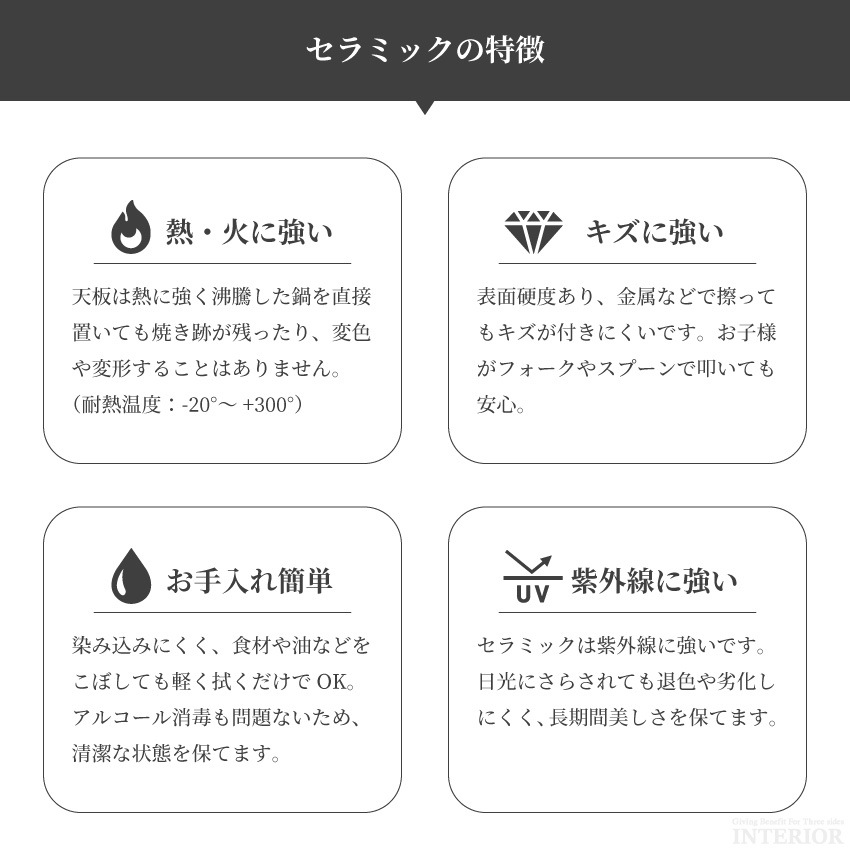 ダイニングテーブルセット 4人 4人掛け 幅180cm 北欧 おしゃれ おすすめ セラミック チェア | 6