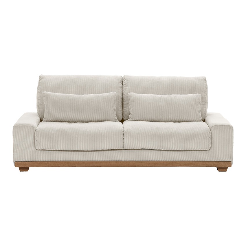 ソファ 3人掛け コーデュロイ 幅190cm おすすめ おしゃれ クッション付き ファブリック 高級 | 20