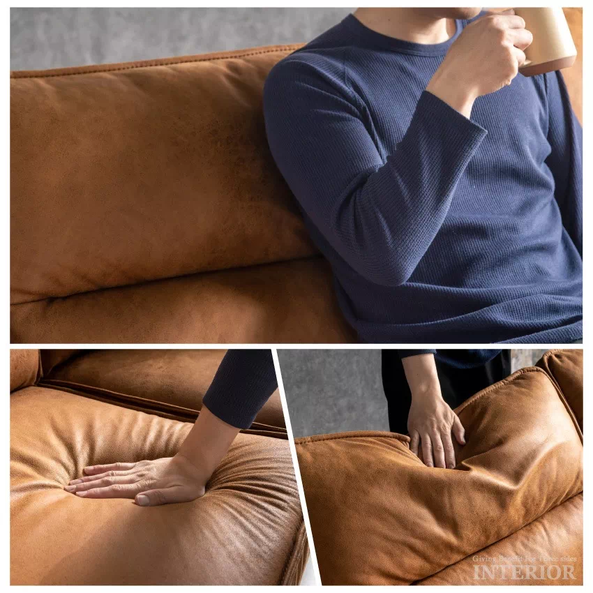 ソファー 3人掛け 北欧 おしゃれ 幅185cm キャメル ブラウン グレー おすすめ リビングソフ | 8