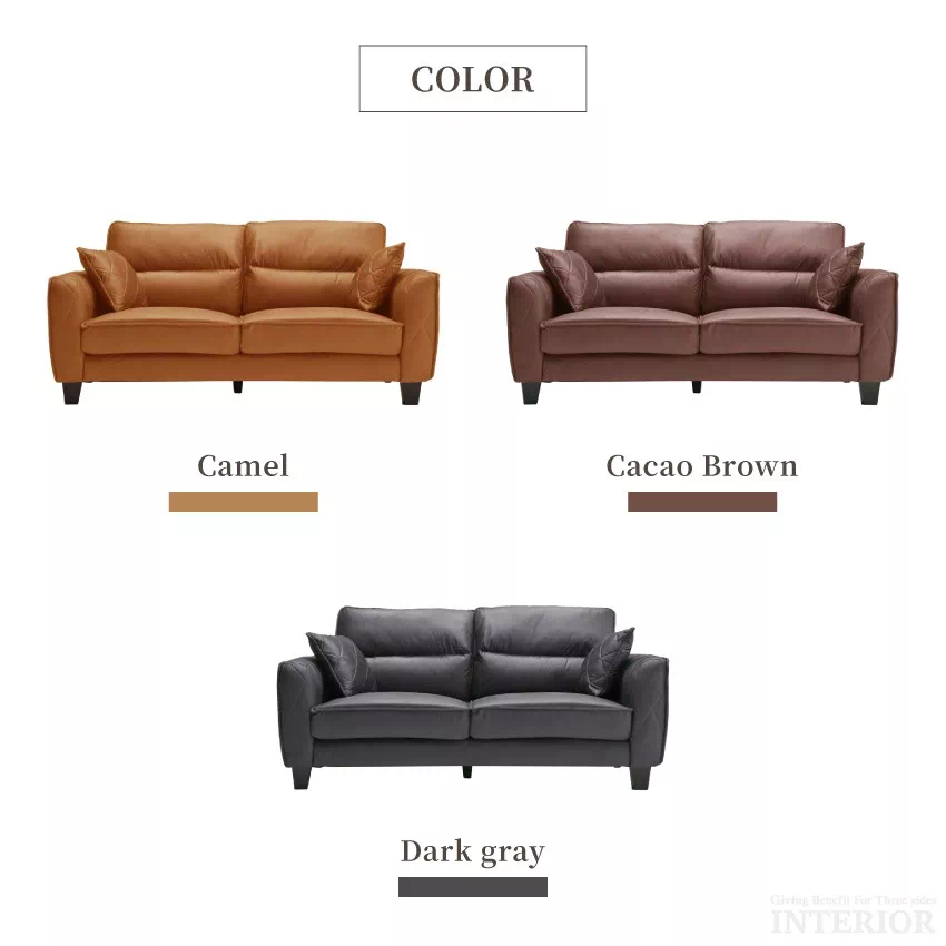 ソファー 3人掛け 北欧 おしゃれ 幅185cm キャメル ブラウン グレー おすすめ リビングソフ | 13