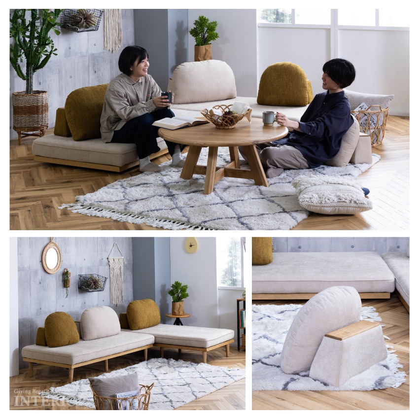 ソファ 2人掛け おしゃれ クッション付き 幅160cm ロータイプ