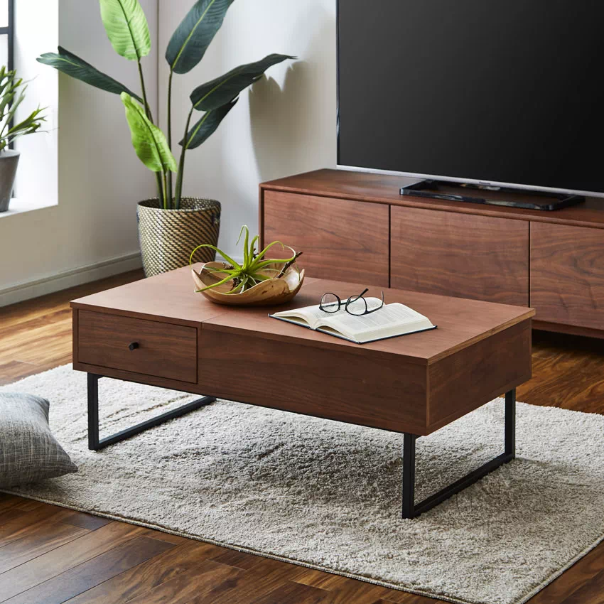 昇降テーブル 幅100cm ブラウン ナチュラル おしゃれ リビングテーブル センターテーブル リフ | 13