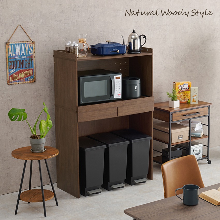 レンジ台 レンジ対応 ゴミ箱 収納 キッチンラック レンジボード おしゃれ キッチン 収納棚 ごみ箱 | 18