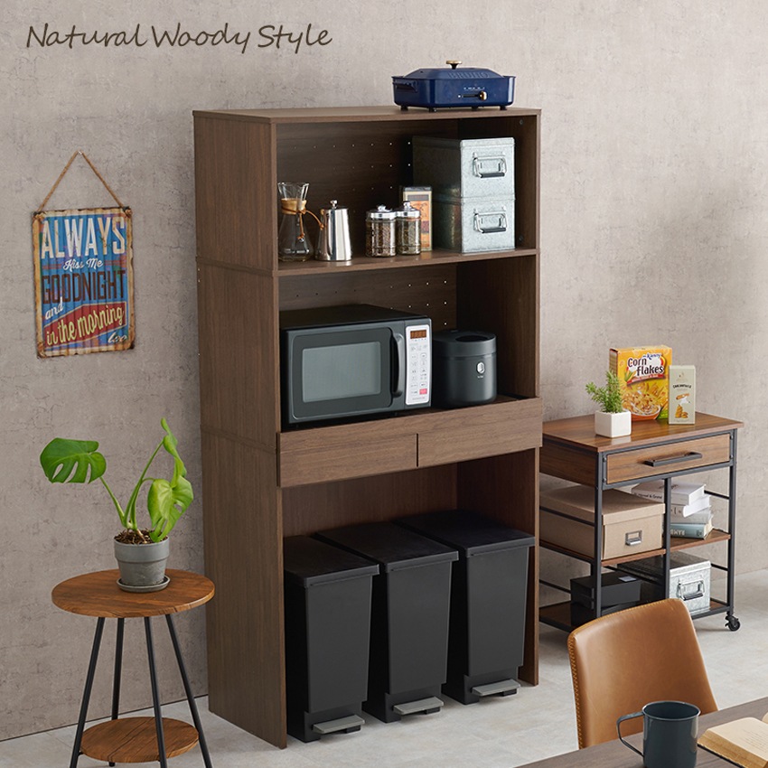 レンジ台 レンジ対応 ゴミ箱 収納 キッチンラック レンジボード おしゃれ キッチン 収納棚 ごみ箱 | 18