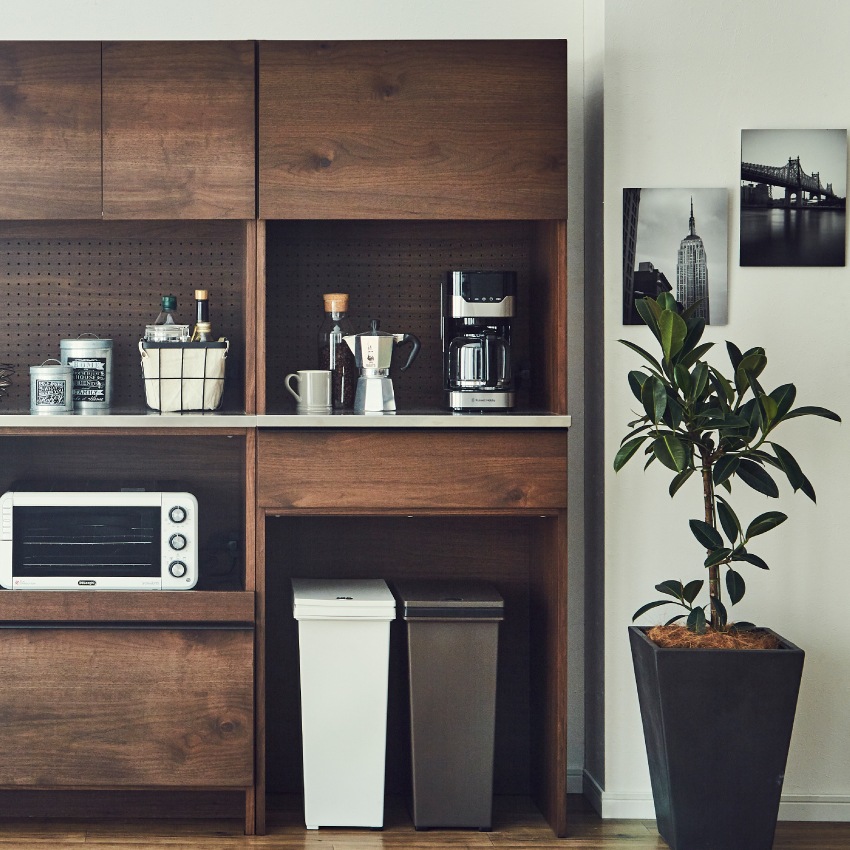 ニッポネア キッチンボード ハイタイプ 幅70cm オウル 食器棚 日本製 おしゃれ 半完成品 ダイ | 4