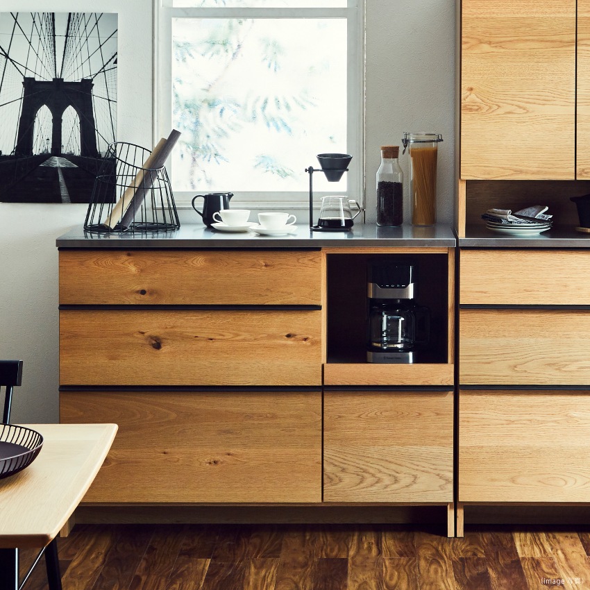 ニッポネア キッチンカウンター 幅100cm オウル 食器棚 食器棚 日本製 おしゃれ 完成品 台所 | 9