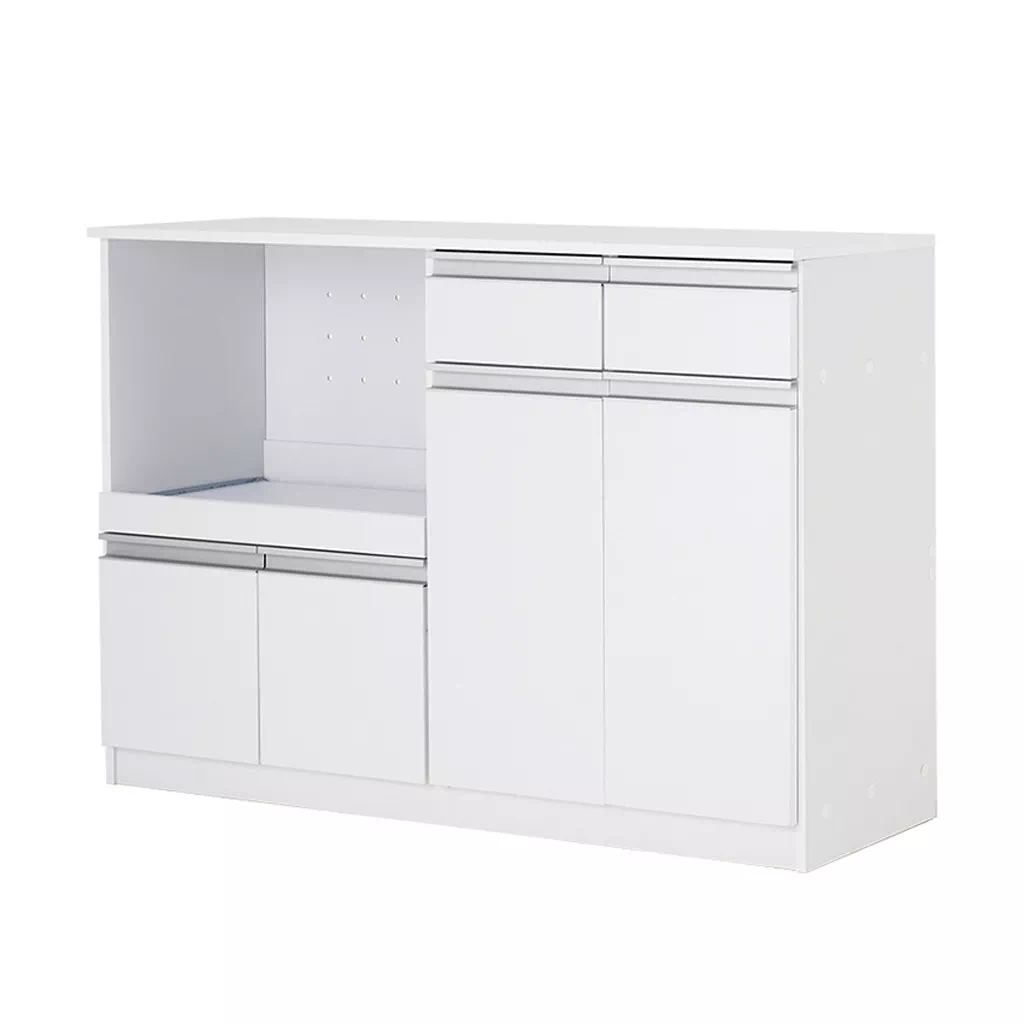 レンジ台 おしゃれ 幅118cm キッチンカウンター 収納 レンジボード レンジ対応 収納棚 北欧 | 23