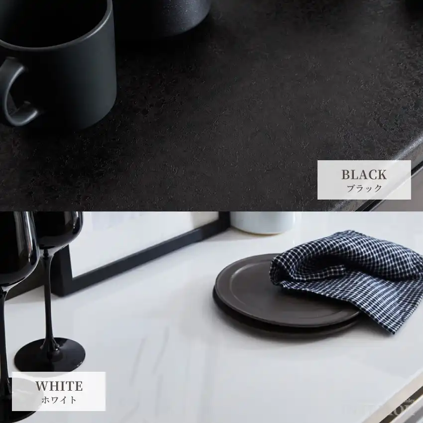 食器棚 キッチンカウンター おしゃれ 幅180cm ホワイト ブラック 奥行き48cm キッチン 棚 | 11