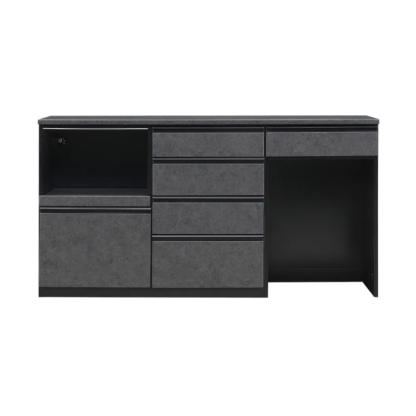 食器棚 キッチンカウンター おしゃれ 幅180cm ホワイト ブラック 奥行き48cm キッチン 棚 | 19