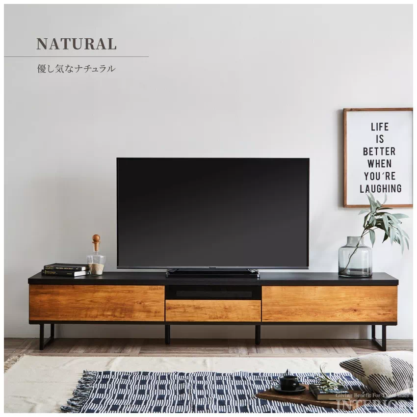 テレビ台 幅180cm おしゃれ ブラウン ナチュラル ブルックリン ヴィンテージ 木目調 TV台 | 4