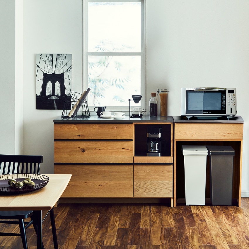 ニッポネア キッチンカウンター 幅70cm オウル 食器棚 日本製