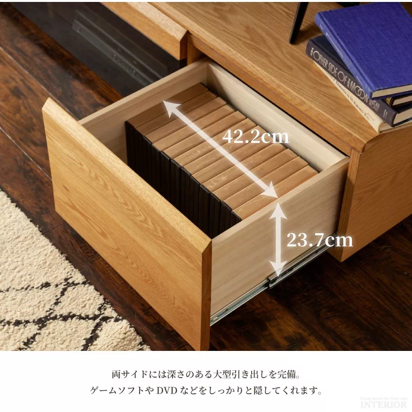 テレビ台 幅160cm おしゃれ 日本製 ブラウン ナチュラル 完成品 テレビボード tv台 tvボ | 11