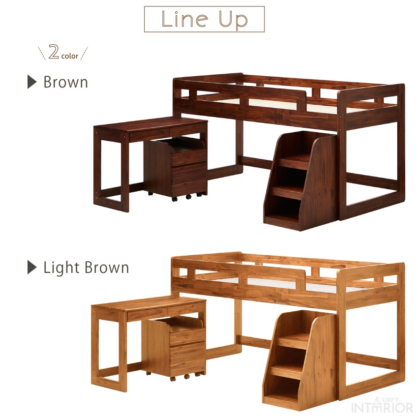 ベッド システムベッド 木製 新生活 デスクセット ロータイプ ロフトベッド 収納 木製ベッド 収納 | 2