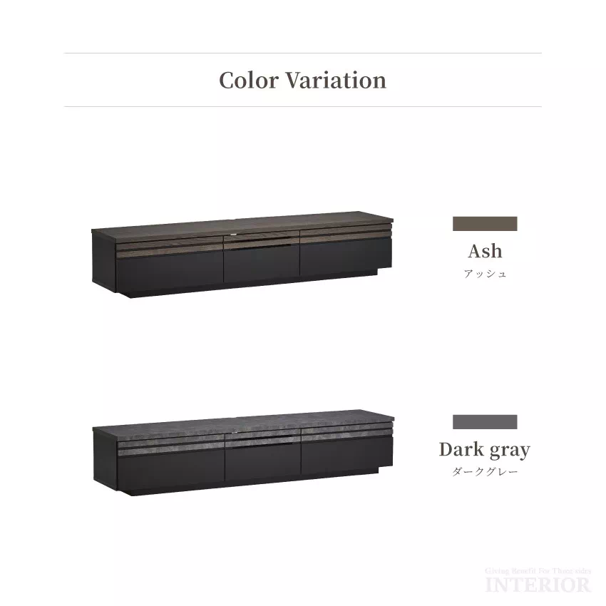 テレビ台 幅180cm おしゃれ アッシュ ダークグレー おすすめ モダン 木目調 大理石調 ローボ | 2