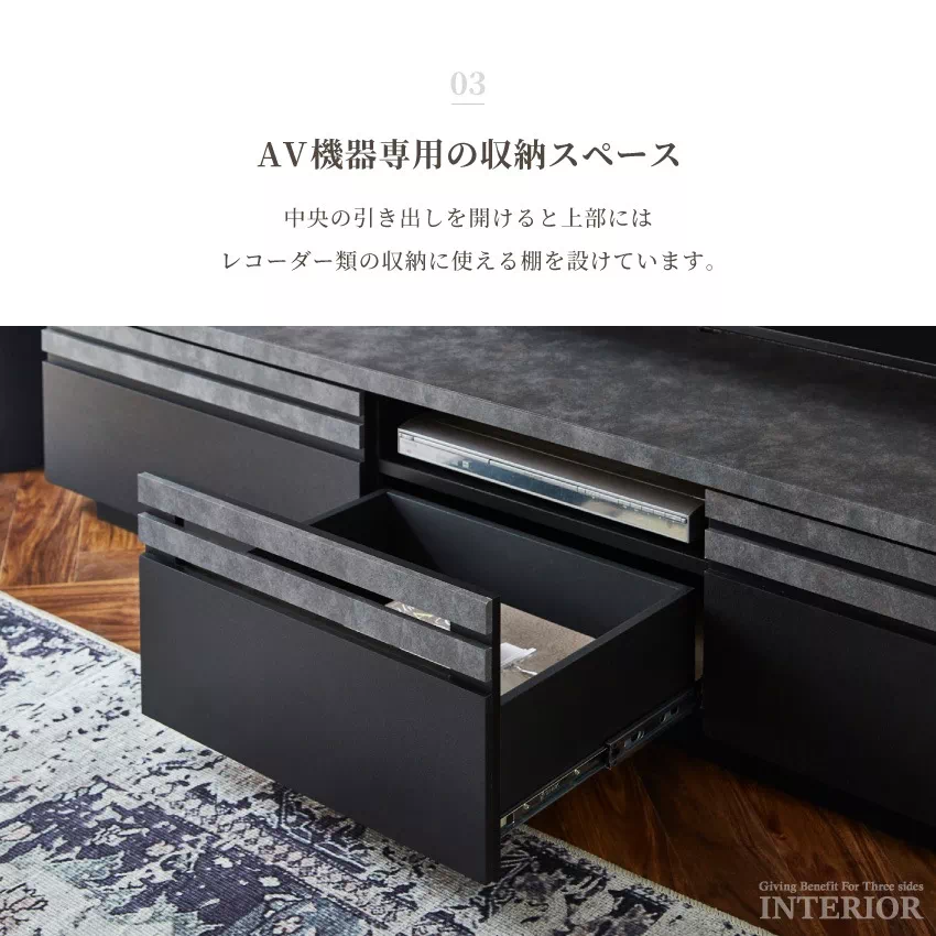 テレビ台 幅180cm おしゃれ アッシュ ダークグレー おすすめ モダン 木目調 大理石調 ローボ | 6