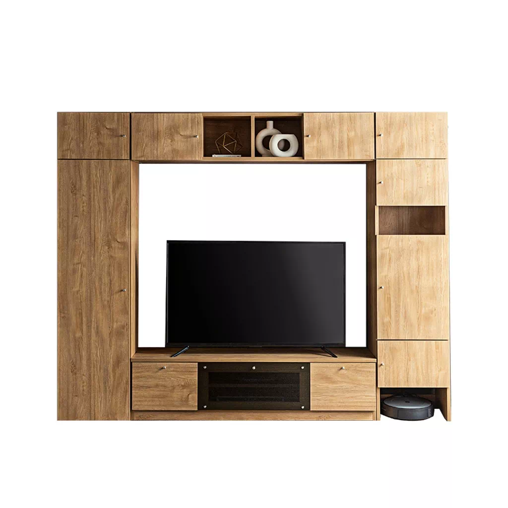 テレビ台 壁面収納 ハイタイプ 幅240cm 奥行き43cm 壁掛け風 収納 国産 テレビボード お | 21