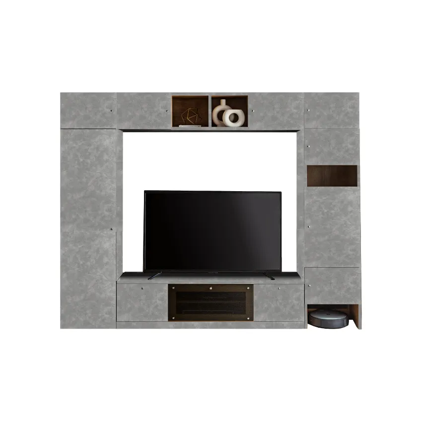 テレビ台 壁面収納 ハイタイプ 幅240cm 奥行き43cm 壁掛け風 収納 国産