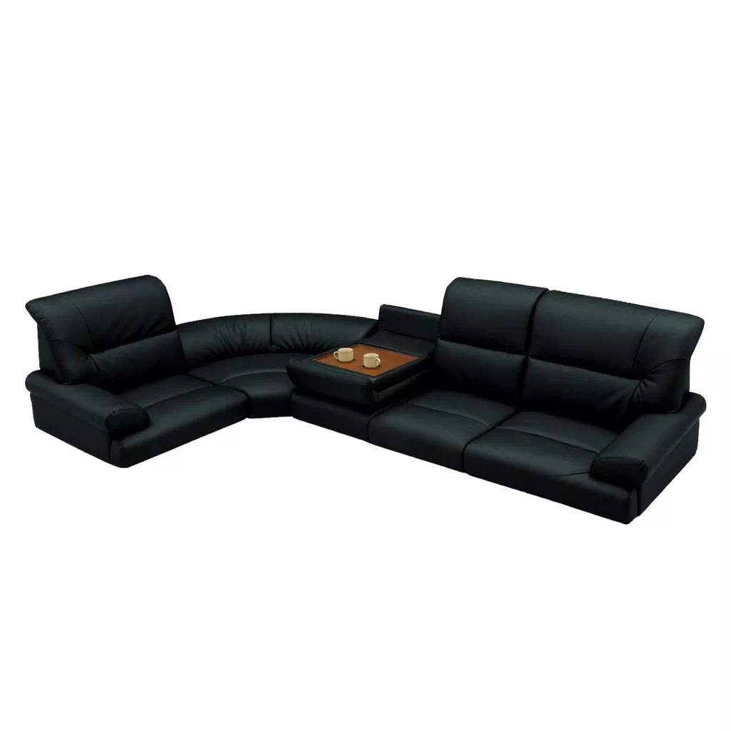 Pure Luxe ローソファ フロアソファ 4人掛け おしゃれ 5点セット ブラック アイボリー  | 22