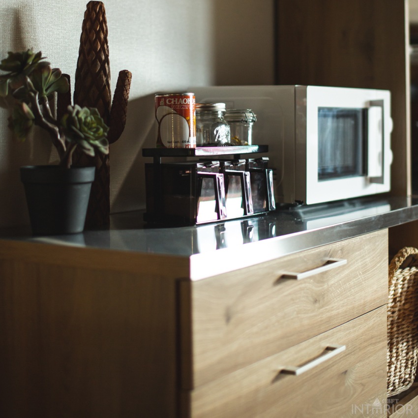 キッチンカウンター 幅110cm 収納 おしゃれ カウンター キッチン レンジボード レンジ台 食器 | 10