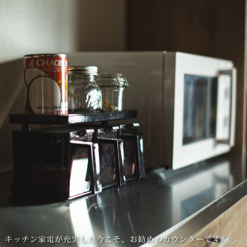 キッチンカウンター 幅110cm 収納 おしゃれ カウンター キッチン レンジボード レンジ台 食器 | 11