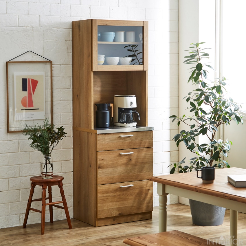 新生活 キッチンボード 60幅 おしゃれ レンジボード レンジ台