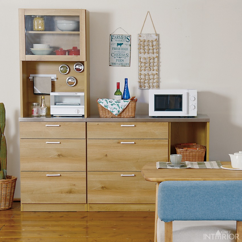 新生活 キッチンボード 60幅 おしゃれ レンジボード レンジ台 食器棚 キッチン収納 収納 ダイニ | 14