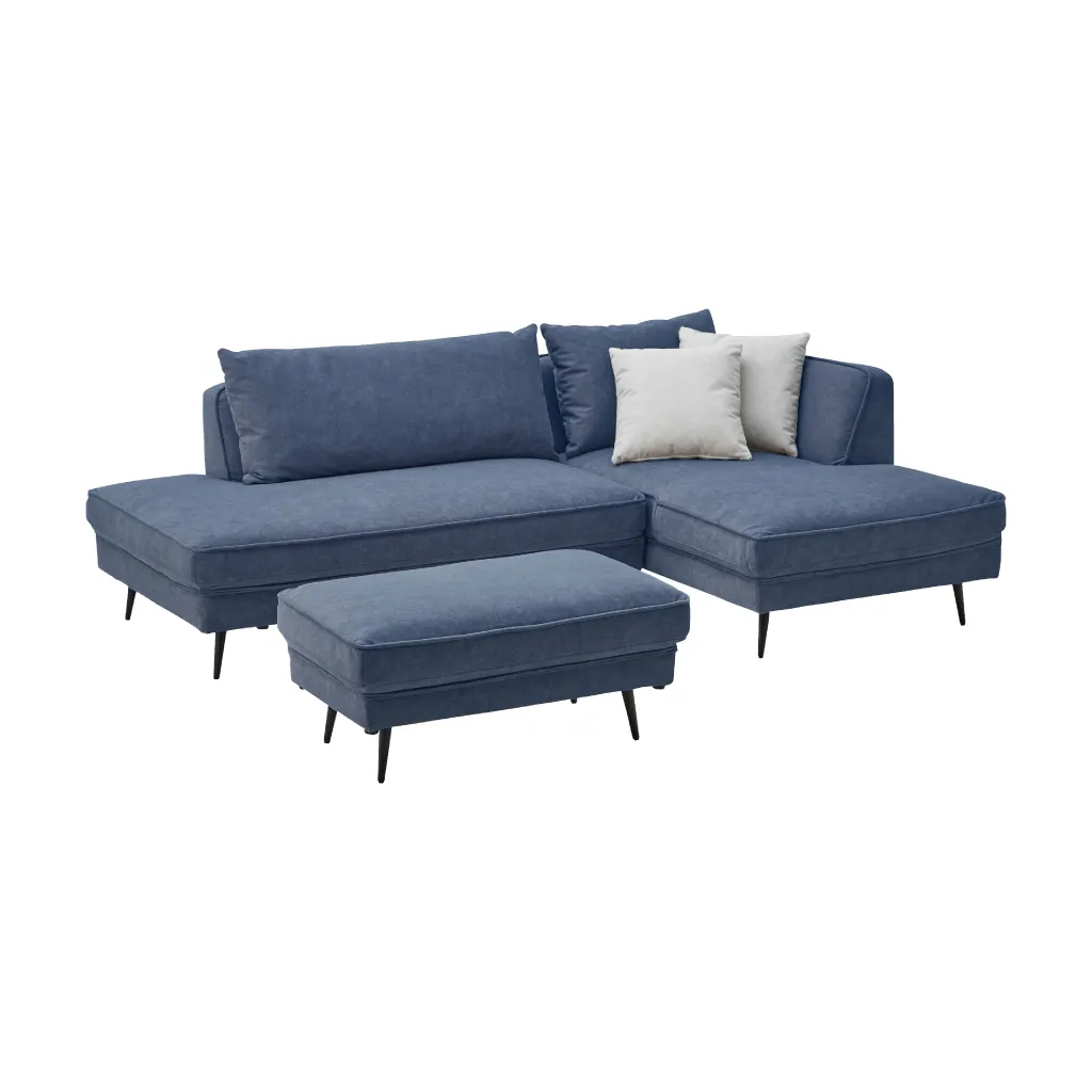 カウチソファ 3人掛け 幅220cm 撥水生地 傷に強い コーナーソファ