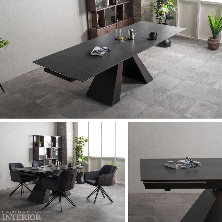 伸長式 ダイニングテーブル 伸長式テーブル 伸縮 4人掛け 6人掛け 伸縮式 テーブルのみ 伸縮ダイ | 2