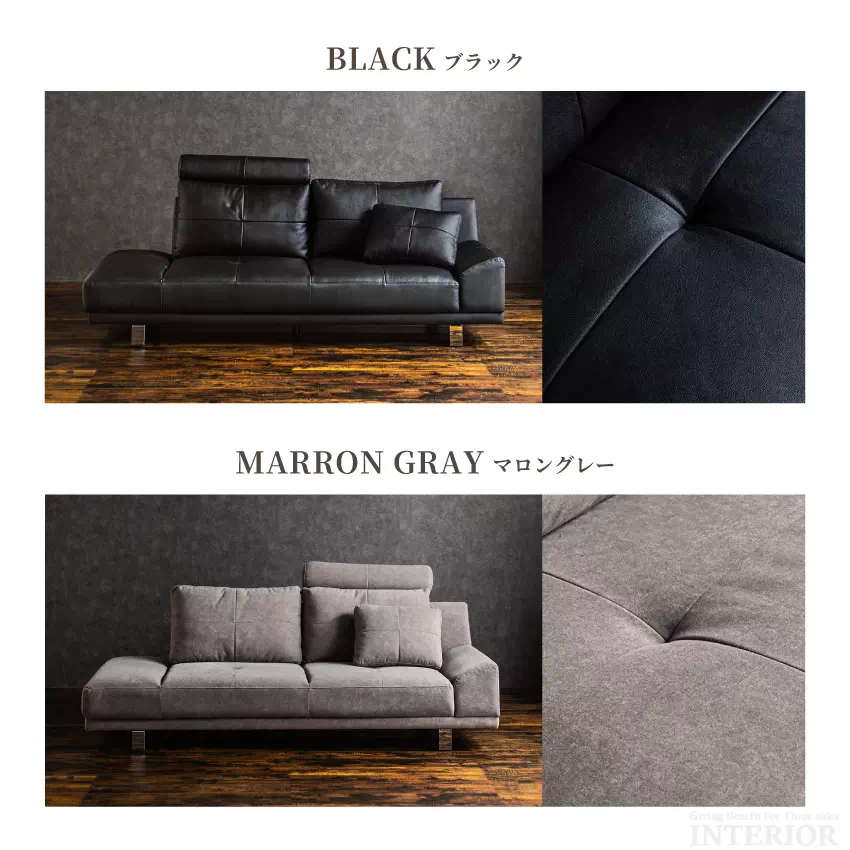 送料込み 3人掛けソファ 別売りヘッドレスト付 グレー ファブリック ☆【ニトリ】3人掛けソファー ファブリック ヘッドレスト付き 59000円