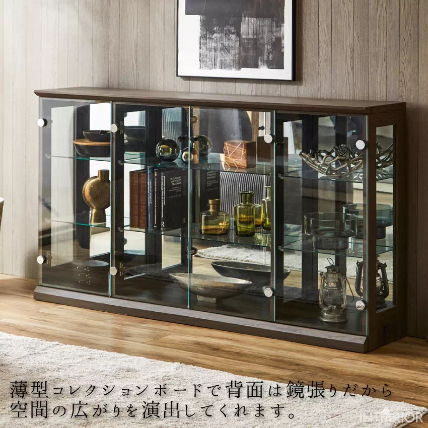 コレクションケース ディスプレイラック ガラスケース 棚 ディスプレイ おしゃれ 幅139cm 高さ | 6